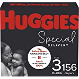 Hypoallergenic Baby Diapers Size 3, 156 Ct, Huggies Special Delivery, Softest Diaper, Safe for Sensitive Skin
